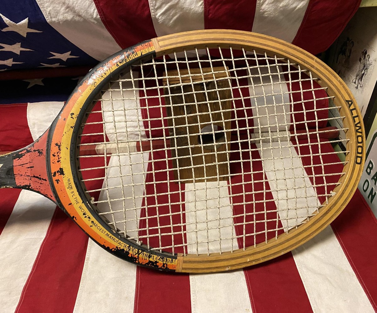 Vintage 1970s Donnay Allwood Huge Tennis Racquet Store