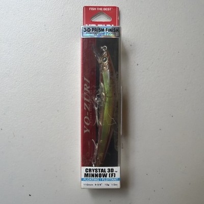 New-Other Yo-Zuri Crystal 3D Minnow F 110mm 4-3/8'' 13g 1/2oz Model F1146-RBK