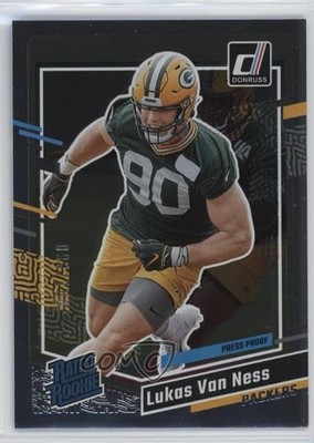 2023 Panini Donruss Rated Press Proof Silver 94/100 Lukas Van Ness Rookie RC 2qw