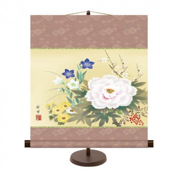 Japanese-style modern floral wall art Takeyo Tamura 44.5x50cm seasons flowers