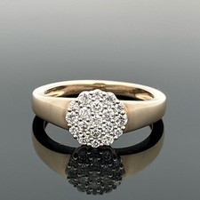 ANELLO TG. 20 (CIRCA 63) DA 375/-GG CON BRILLANTI (G. CA. 0,30 ct.)  CACCIA GIOIELLI