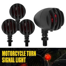 4X Motorcycle Turn Signal Indicator Light Fits for Chopper Suzuki Kawasaki Red