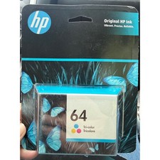 HP 64 Tri-color Original Ink Cartridge N9J89AN Sealed Expired July 2023