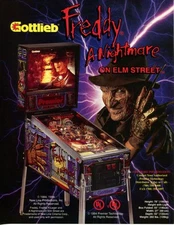 Freddy A Nightmare on Elm Street Gottlieb Pinball Flyer / Brochure / Ad Mint