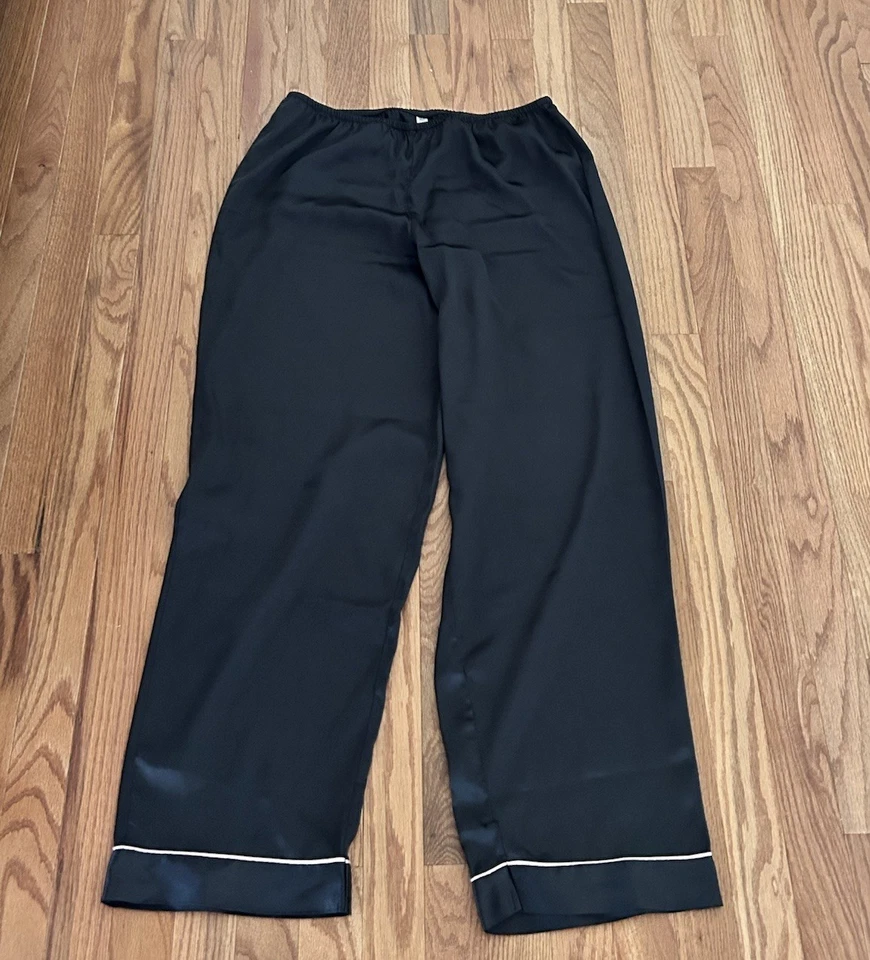 Conjunto de pijama Gillian & O’Malley negro rosa para mujer talla mediana Top pantalones regalo Foto 4 de 4