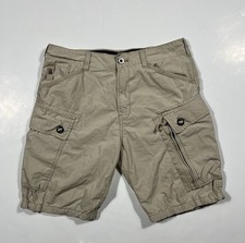 G-Star Raw Roxic Cargo Short Mens Khaki Outdoor Casual Pockets Size 33 (fit 34)