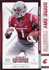 2015 Contenders Draft Picks Vine Mayle Game Day Tickets Washington State WR #99