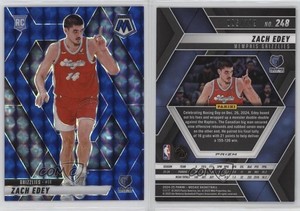 2024-25 Panini Mosaic Rookies Blue Mosaic Prizm /199 Zach Edey #248 Rookie RC