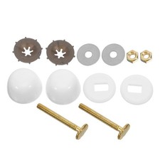 2 Sets Toilet Floor Bolts Replacement Kit Nut and Base Screws Mounting