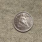 1858 LIBERTY SEATED HALF DIME ~ XF FULL LIBERTY QA