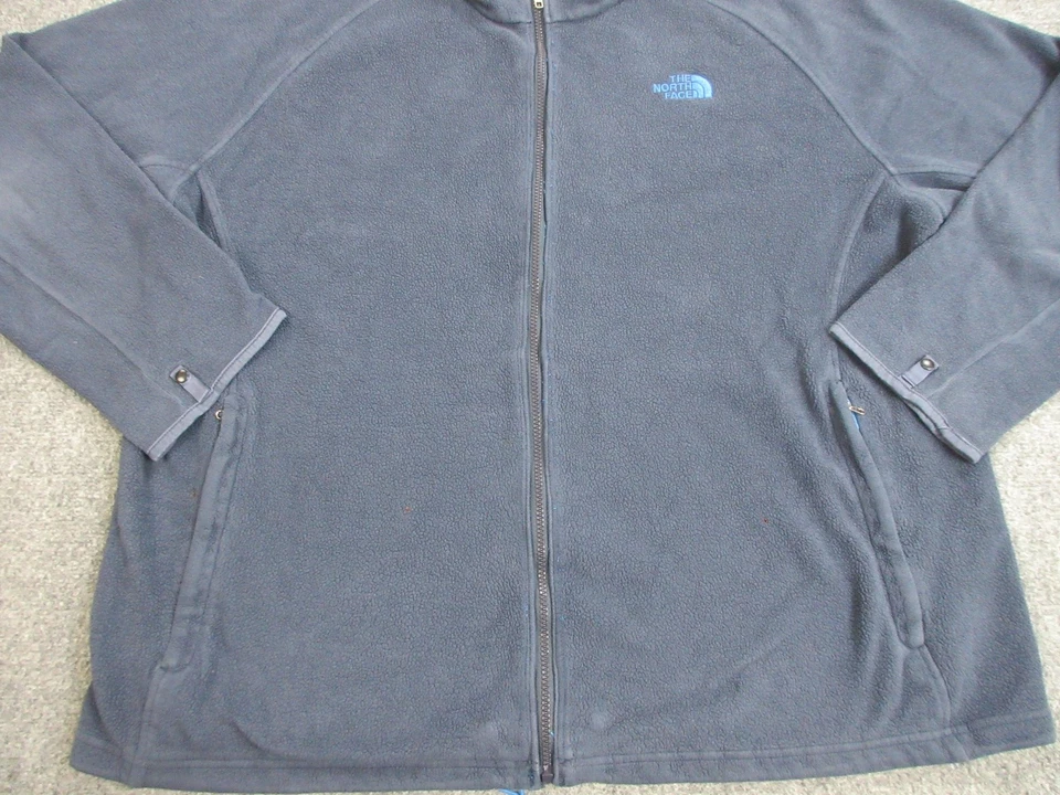 Chaqueta polar The North Face para hombre 3XL azul cremallera completa soporte cuello bolsillos logotipo Foto 2 de 4