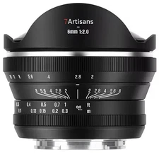 7artisans 6mm F2.0 APS-C Ultra Wide Angle Fisheye Lens Canon Nikon Fuji M43 Sony