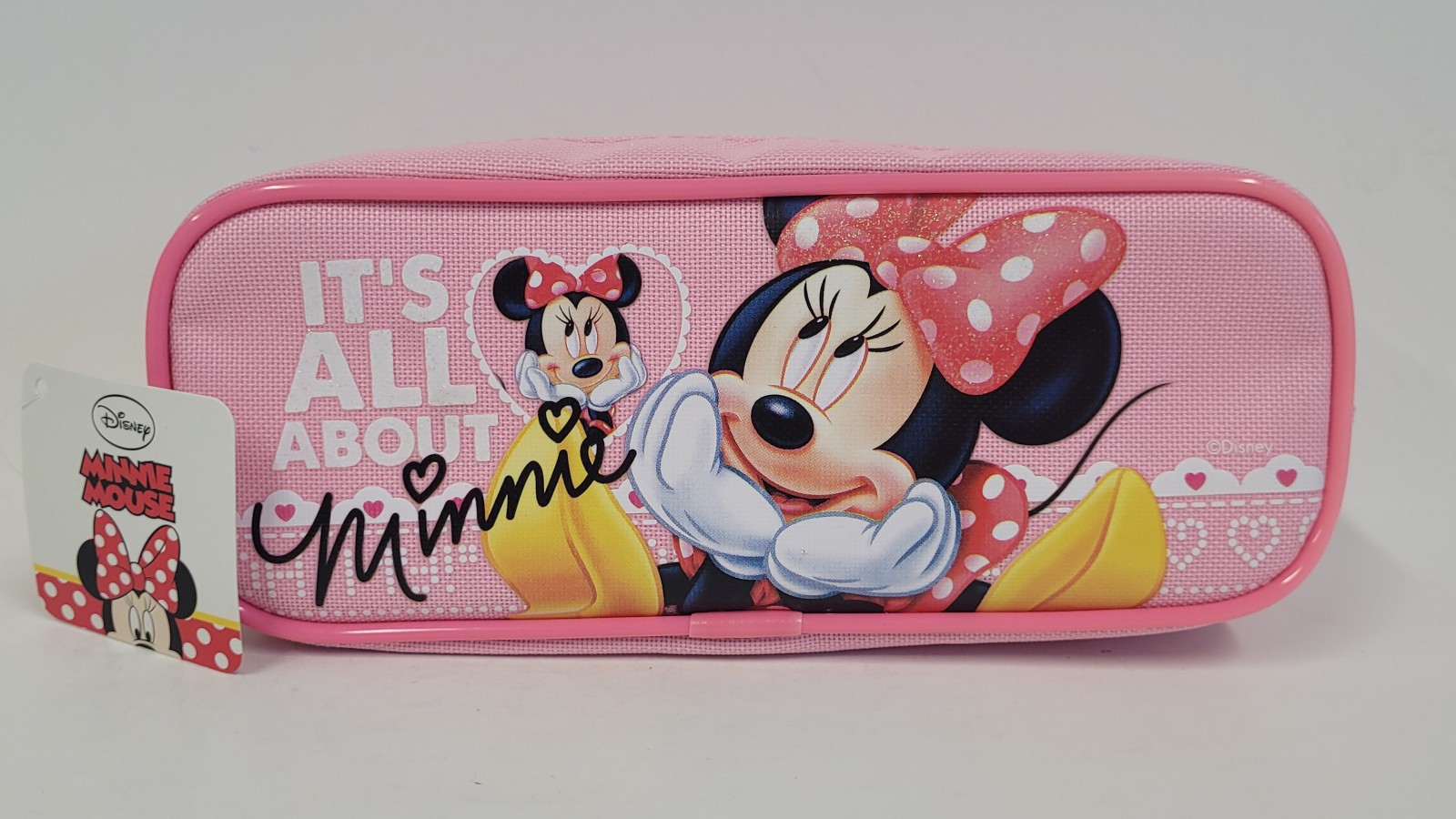 Case Bag - Disney Minnie Mouse Pink Zip Pouch Storage 3x8"