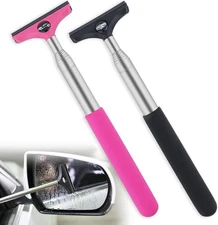 Side Mirror Squeegee, 2 PCS Car Mirror Squeegee, Retractable Car Rearview Mirror