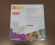 Netgear Powerline 2000 Network Extender with Extra Outlet Factory Sealed PLP2000