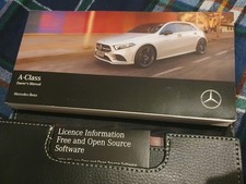 MERCEDES A CLASS W177 OWNERS MANUAL BOOK PACK & LEATHER WALLET 2018 ~ 2022