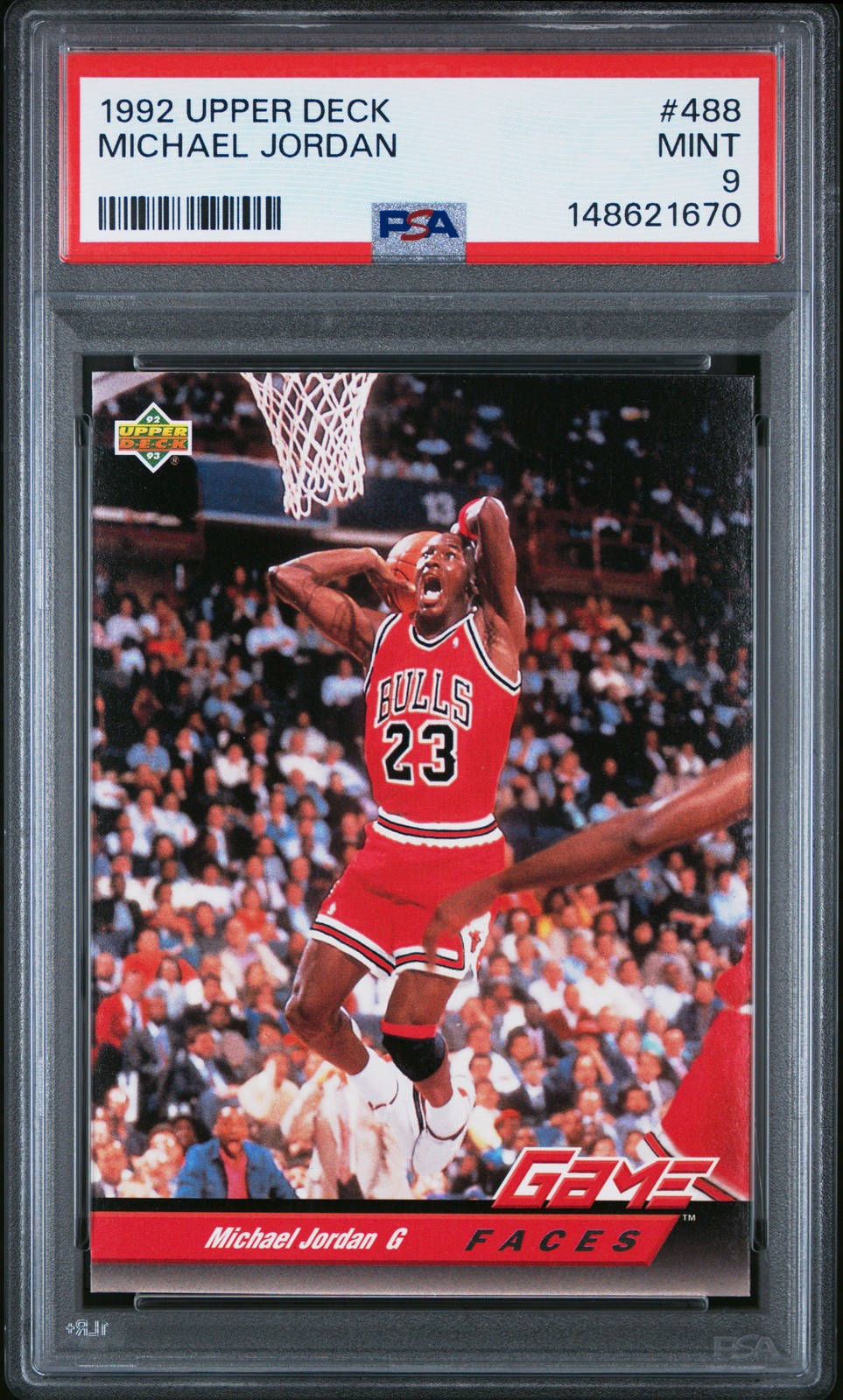 1992 UD #488 MICHAEL JORDAN PSA 9