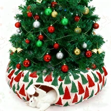 Cat Tunnel Christmas Tree Skirt Exquisite Cat Donut Christmas Tree Tunnel with B