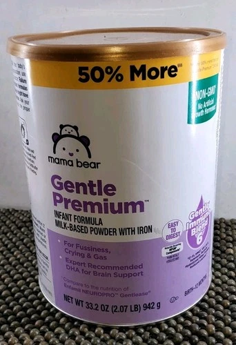 POWDERED BABY FORMULA Mama Bear Gentle Premium 33.2 oz Can Milk Based w/Iron