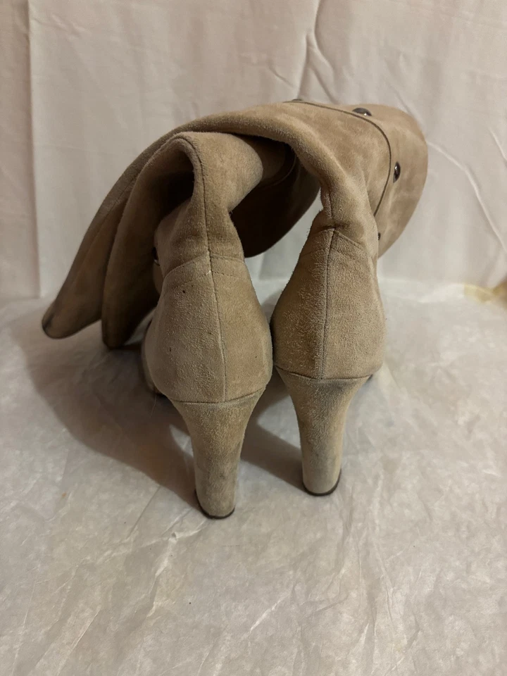 CAREL bottes beige en daim pointure 38 1/2 - Photo 4/4