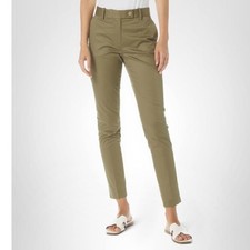 Brooks Brothers Womens Lightweight Cotton Chino Ankle Pants in Olive Size 4