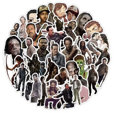 50x The Walking Dead Sticker Set Horror Zombie Aufkleber Apokalypse Stickerbomb