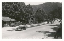 Rocky Waters Court Dining Room Gatlinburg TN Cline RPPC Photo Postcard COPY