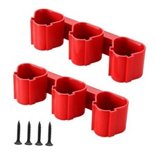 2Pcs Battery Holder Wall Mount for Milwaukee M12 Tool Holder, Battery Storage