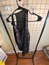 Apt. 9 Black and Nude Lace Tank Top Size M