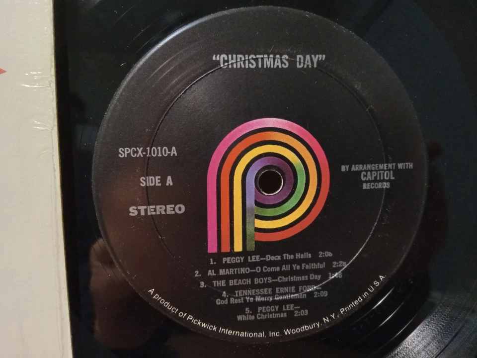 Christmas Day - The Beach Boys + Ella Fitzgerald, LP VG w/SHRINK 🌈 Pickwick🌈  - Image 2 of 4