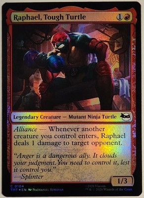 Raphael, Tough Turtle 0104 Foil Teenage Mutant Ninja Turtles MTG NM