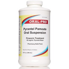 Vanilla-Flavored Pyrantel Pamoate Liquid - Effective Pinworm Treatment 32 oz