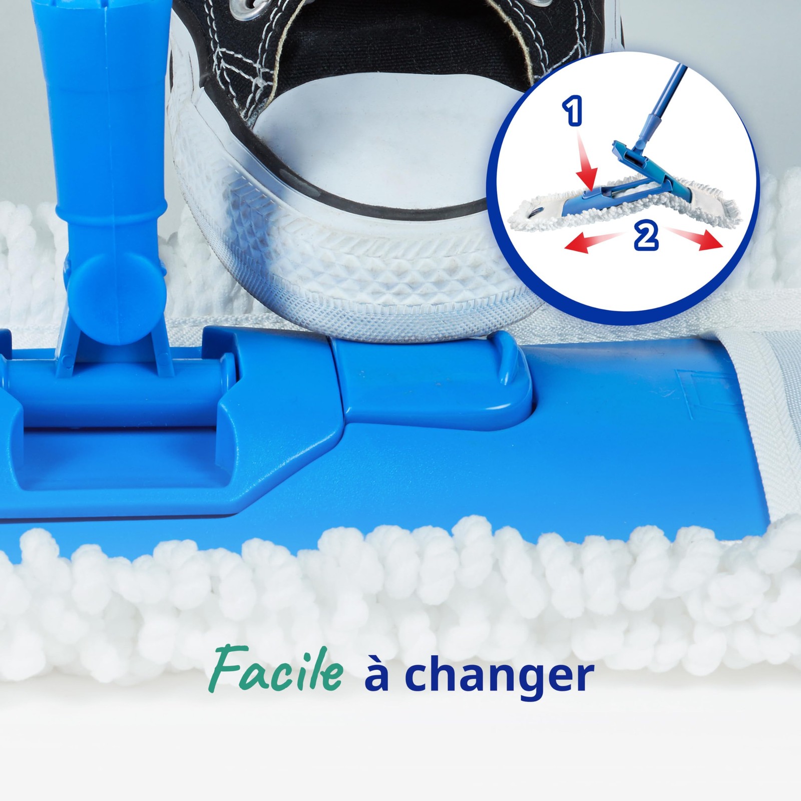 Balai extra-plat en aluminium et microfibre haute performance - 3