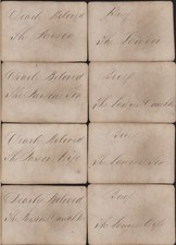 HAND-MADE ANTIQUE 'HAPPY FAMILIES' CARD GAME 84 CARDS 21 FAMILIES of 4 ~ c1880