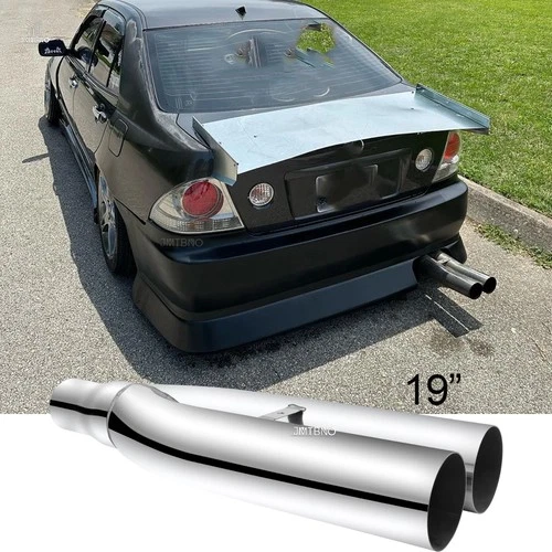 Universal Stainless Steel Blast Pipes 2.5" Inlet 3'' Outlet Exhaust Muffler Tip