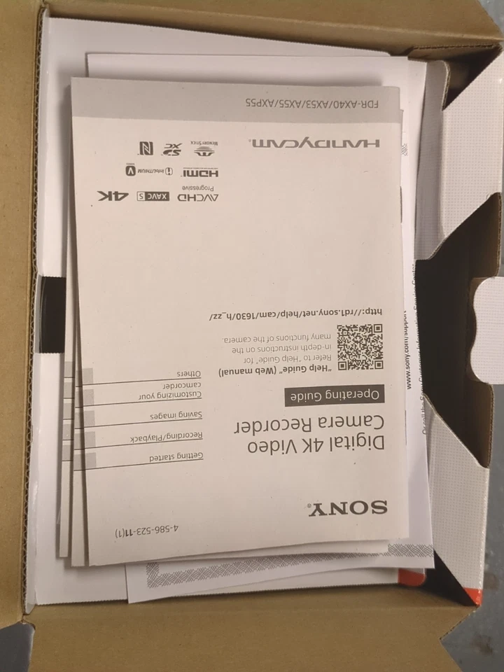 Videocámara Sony FDR-AX53 4K Ultra HD Handycam en caja Foto 3 de 4