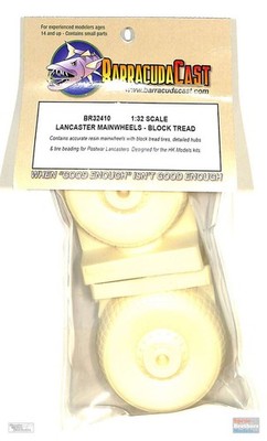 BARBR32410 1:32 BarracudaCast Lancaster Main Wheels Block Tread (HKM kit)