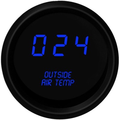 Intellitronix Outside Air Temperature LED Digital Gauge in Black Bezel - Blue
