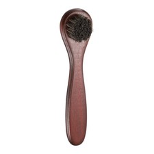 Shoe Cleaning Brush 7" x 2" Beech Wood Horsehair Boot Polish Brushes, Brown