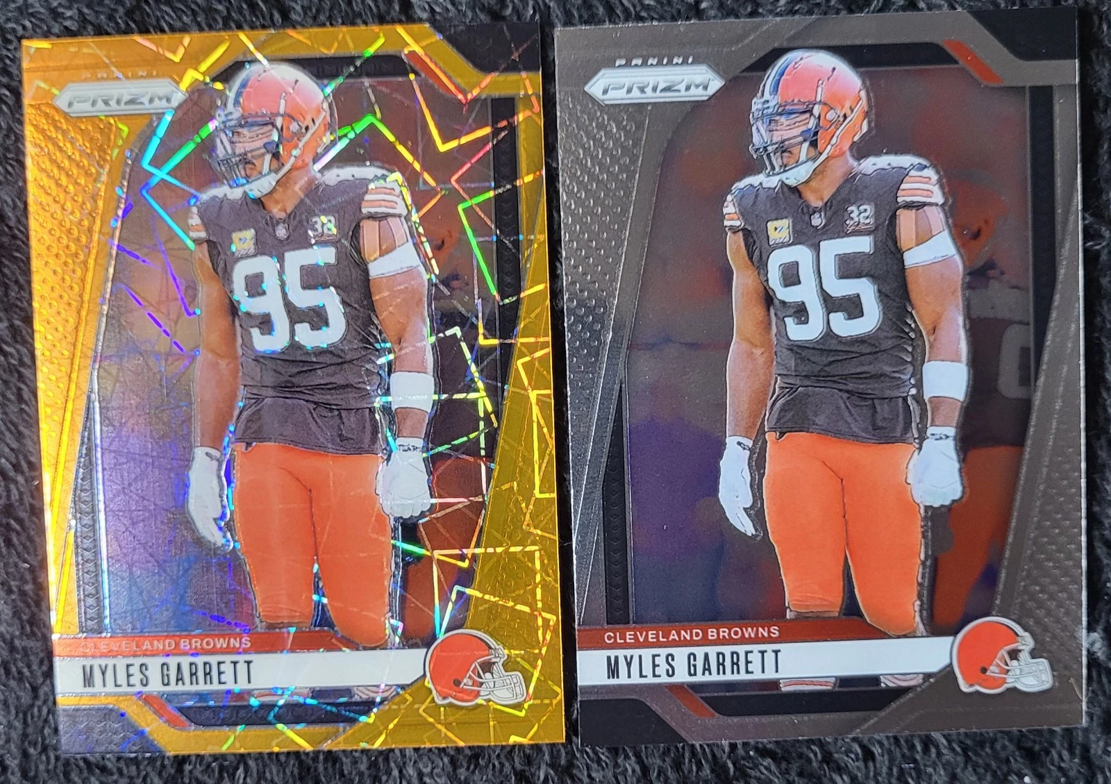 MYLES GARRETT 2024 Prizm ORANGE LAZER PRIZM #69 & Base CLEVELAND BROWNS