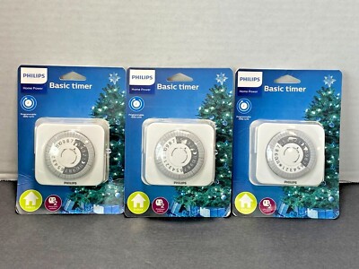 Philips Home Basic Timer Indoor Programmable Daily Cycle Polarized set of 3