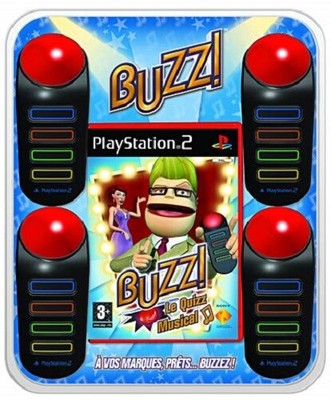 BUZZ LE QUIZZ MUSICAL PLAYSTATION 2 PS2 NEUF BLISTER + BUZZERS