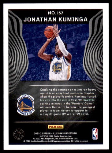 2021-22 Panini Illusions Jonathan Kuminga Rookie Golden State Warriors #157 - Bild 2 von 2