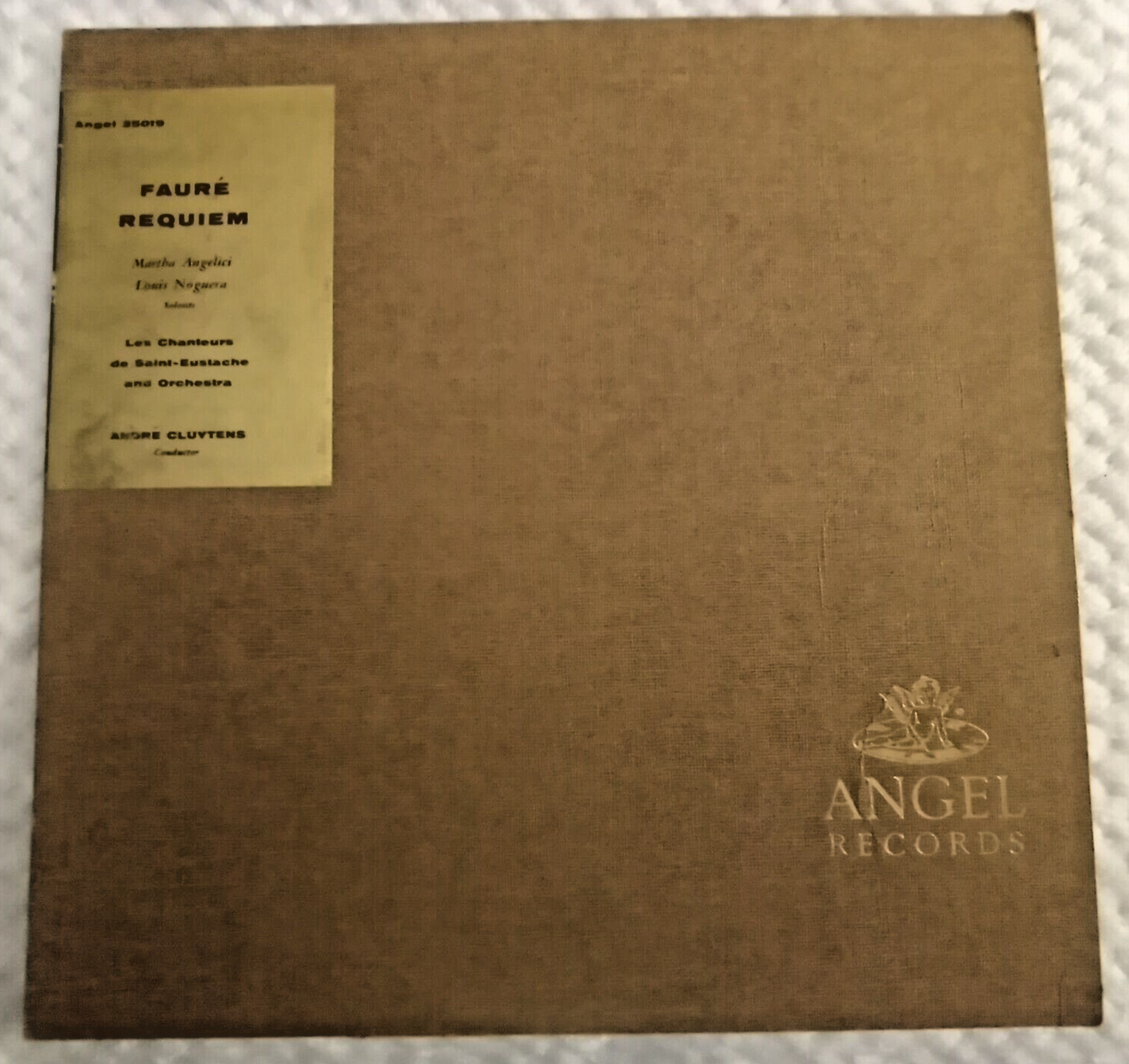 Faure- Requiem-Angelici, Noguera on Angel 35019 LP VG+ Shipping Deal! CLASSICAL