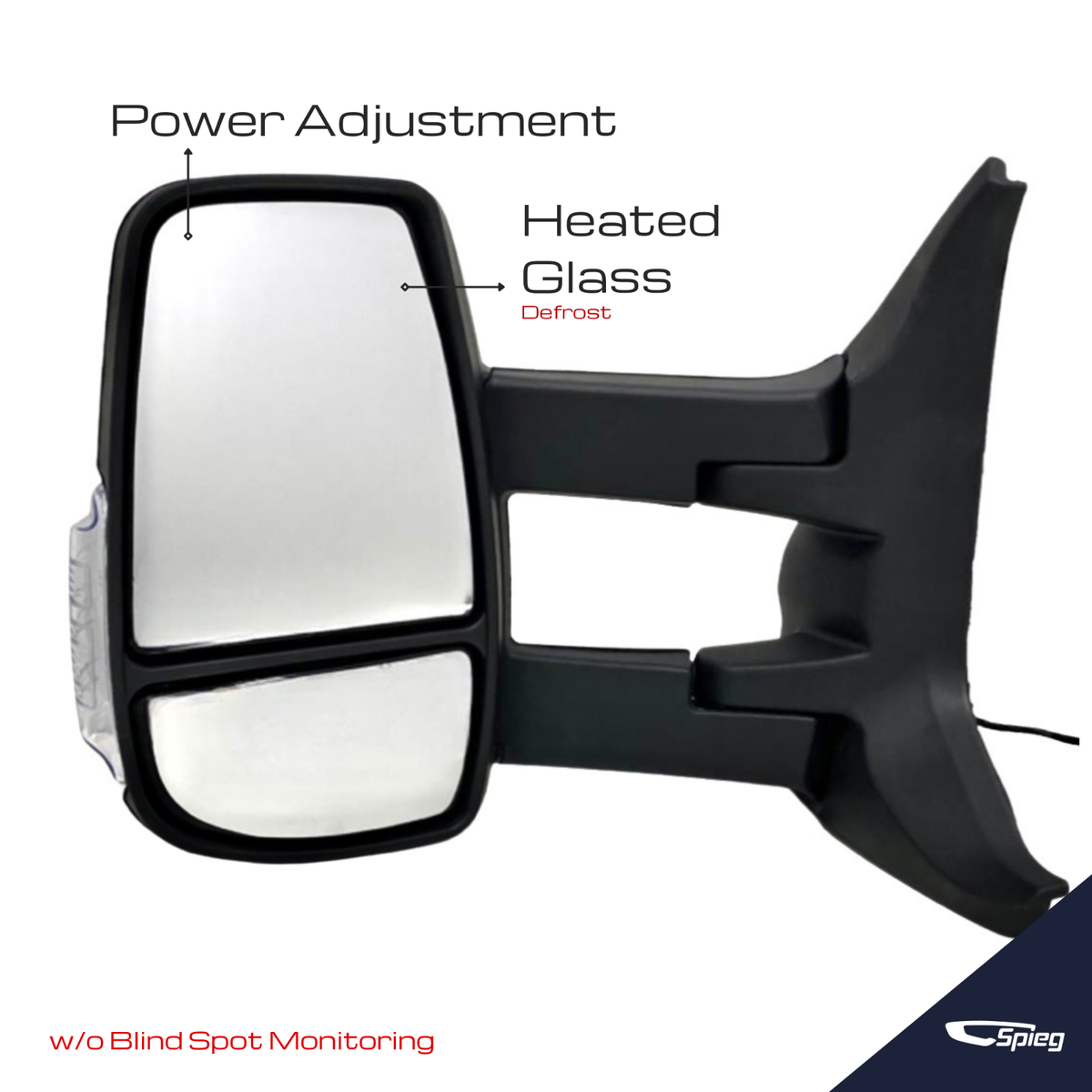 Side View Mirror Para Ford Para Transit MK6 MK7 2000-2014, Brazo Corto
