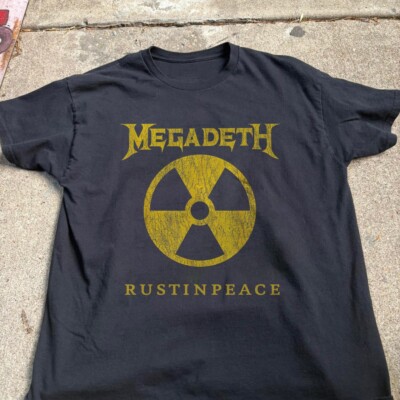 Rare Megadeth Rust in Peace Logo T-shirt, Unisex Black T-shirt, Size S-5XL