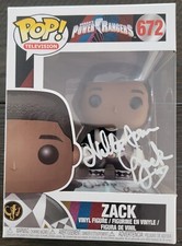 Walter Jones signed Zack Power Rangers Funko Pop #672 with Zack inscription....