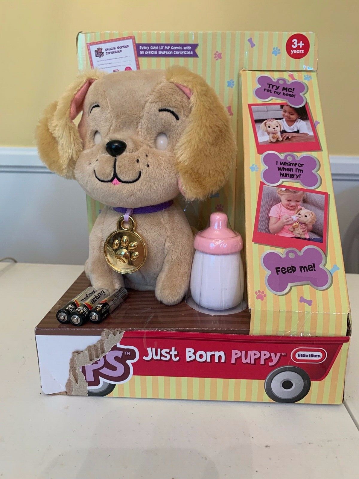 little tikes just born puppy interactive soft toy