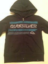 NEW NWT QUIKSILVER Jacket Boys Size 4 or 5 Navy Blue Full Zip Orig. 40 Pockets