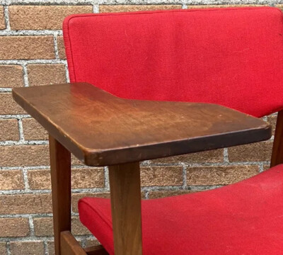 Gunlocke Chair Arm Desk Writting Surface Detachable Mid Century Modern  2435